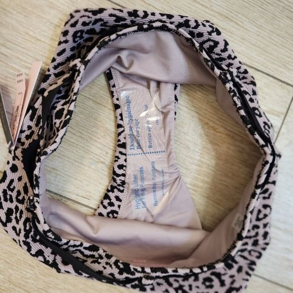 Victoria Secret Pink Black cheetah print bikini Size Medium - Picture 8 of 10
